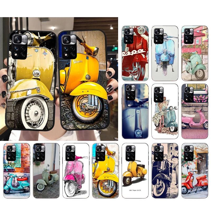 Vespa Motorcycle Phone Case For Xiaomi Redmi note 13 12 Pro 11S 11 10 Pro 10S 12S Redmi 10 9C 13C