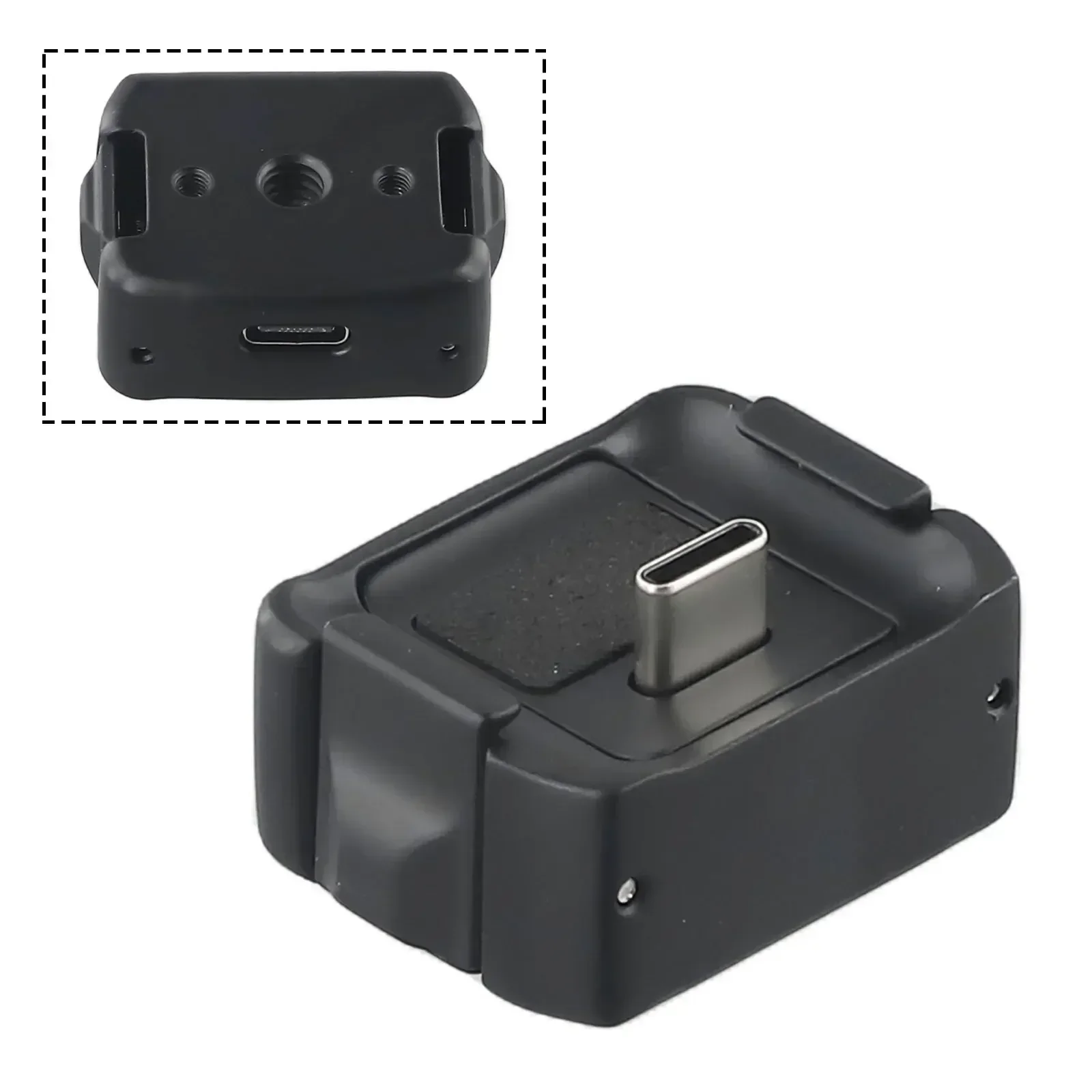 Base di ricarica multifunzionale per DJI For Pocket 3 Supporto stabile Supporto a vite 1/4 Porta di tipo C Accessori per fotocamera a ricarica rapida