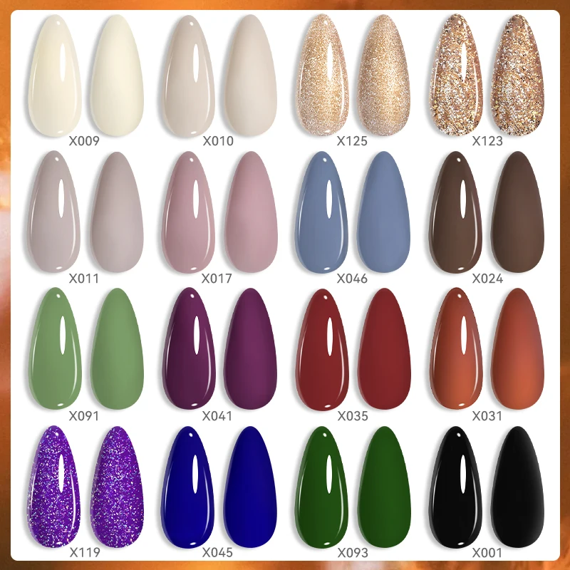 LILYCUTE 7ml Autumn Harvest Gel Nail Polish Red Brown Winter Series All For Manicure Semi Permanent Soak Off UV LED DIY Nail Art