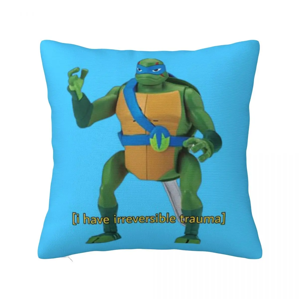 ROTTMNT Leo Figure Meme A Pillow Case