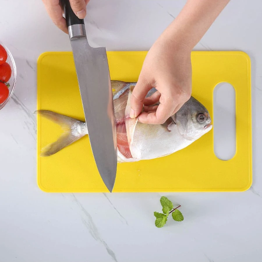 1PC classification PP cutting board Multi-functional kitchen household can hang light non-slip vegetable and fruit cutting board