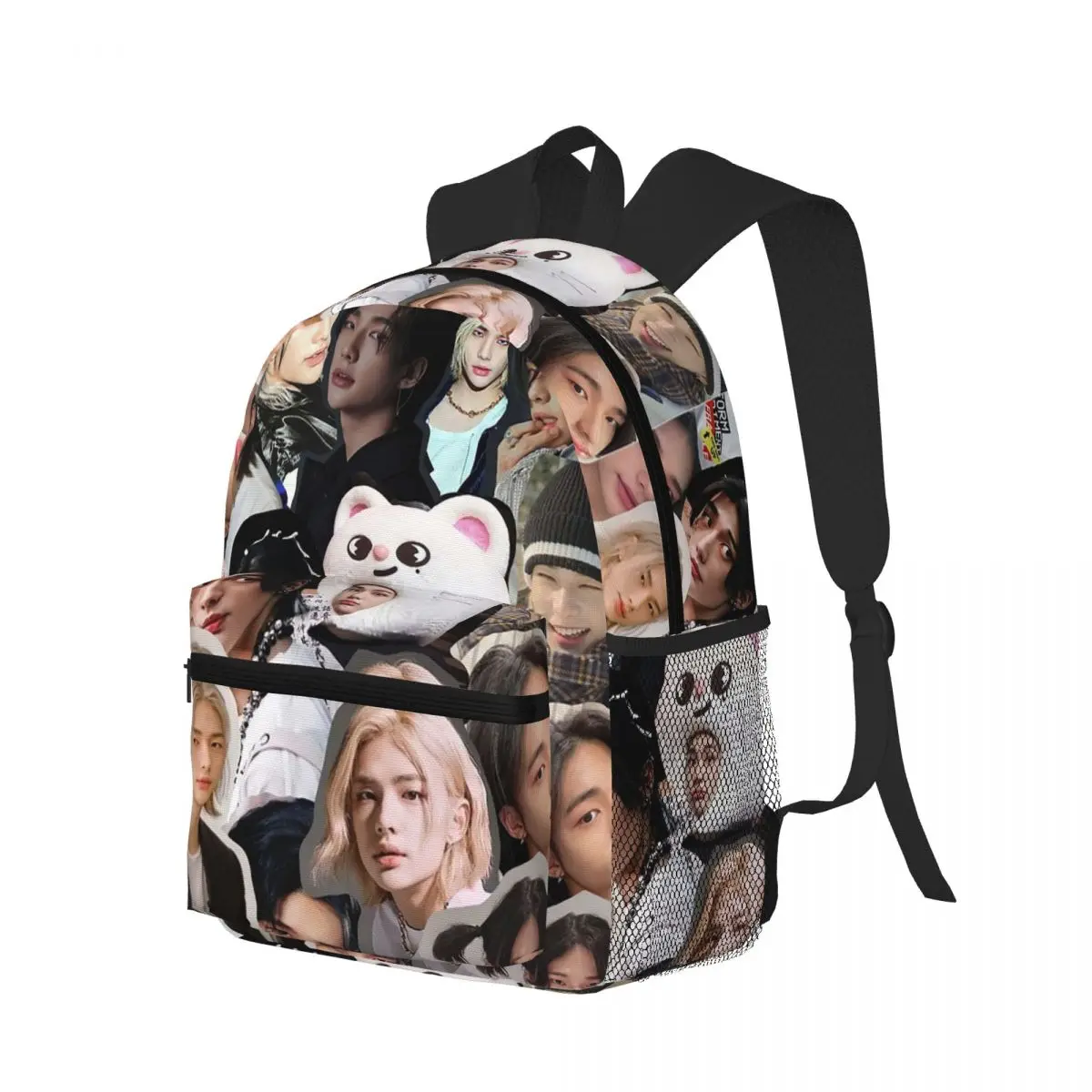 

Hyunjin студенческий рюкзак с коллажем, школьная сумка, походный дорожный рюкзак для мужчин и женщин, сумка для книг, сумки на плечо