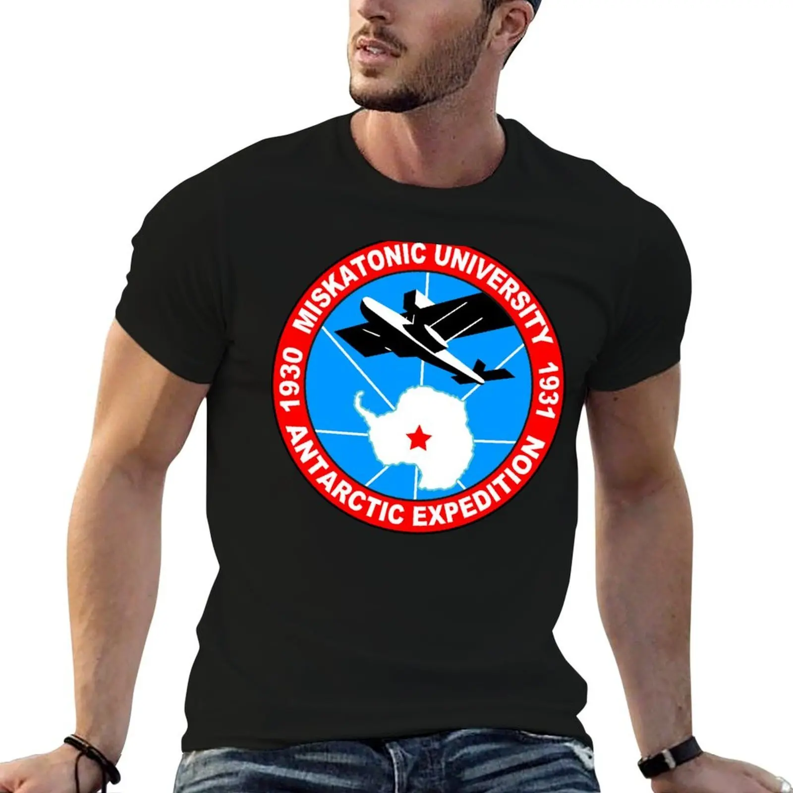 

Miskatonic university antarctic expedition Funny Geek Nerd T-Shirt man t shirt cotton t shirts for man pack cotton T-Shirt