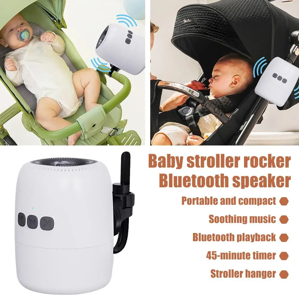 

Multi-functional Baby Stroller Rocker Wireless Bluetooth Sleep Soothing Sound Music Vibrating White Noise With Aid N8m4