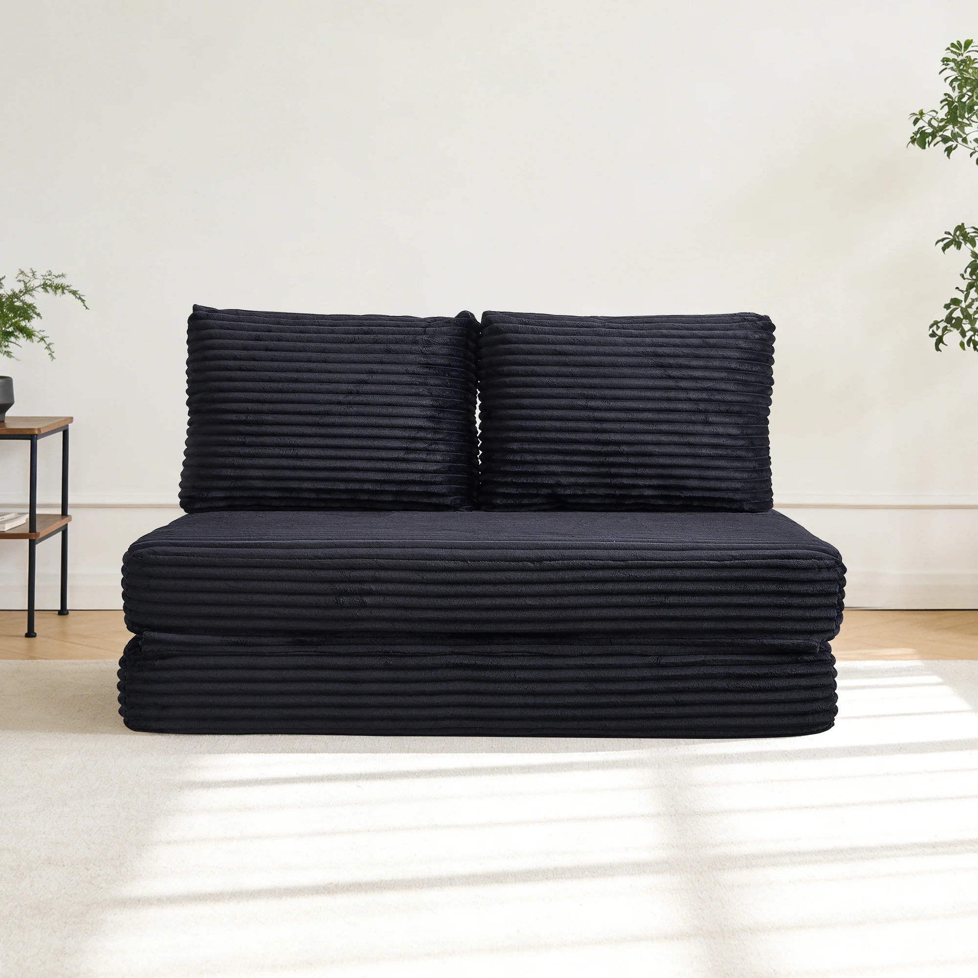 Sofá Cama Plegable Multifuncional, No Requiere Ensamblaje, Sofá de Dos Plazas, Sofá Lounge para Sala de Estar y Espacios Pequeños, Sofá Suave para Invitados