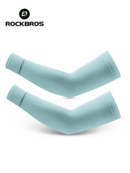 ROCKBROS-Mangas de seda de hielo para ciclismo, protección solar UV, transpirable, equipo de Fitness para correr al aire libre
