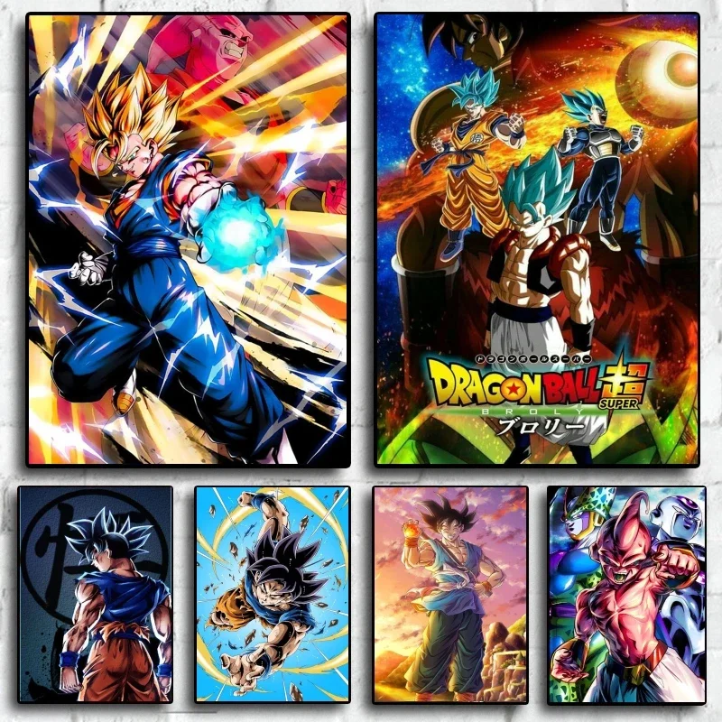 

Japanese Classic Anime poster Goku Vegeta Aesthetic Poster Children's Bedroom Decor Wall Art Home Modular Prints Gifts