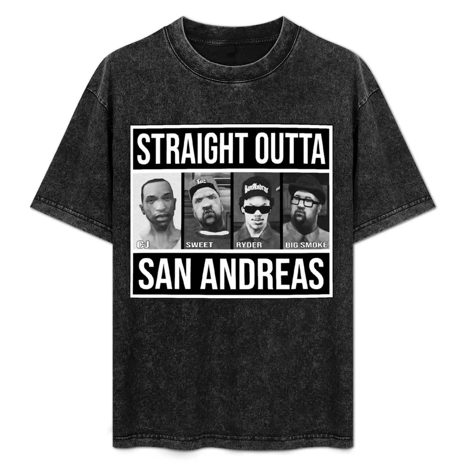 

Straight Outta San Andreas T-Shirt sublime quick-drying Blouse Louboutins t shirts for men cotton