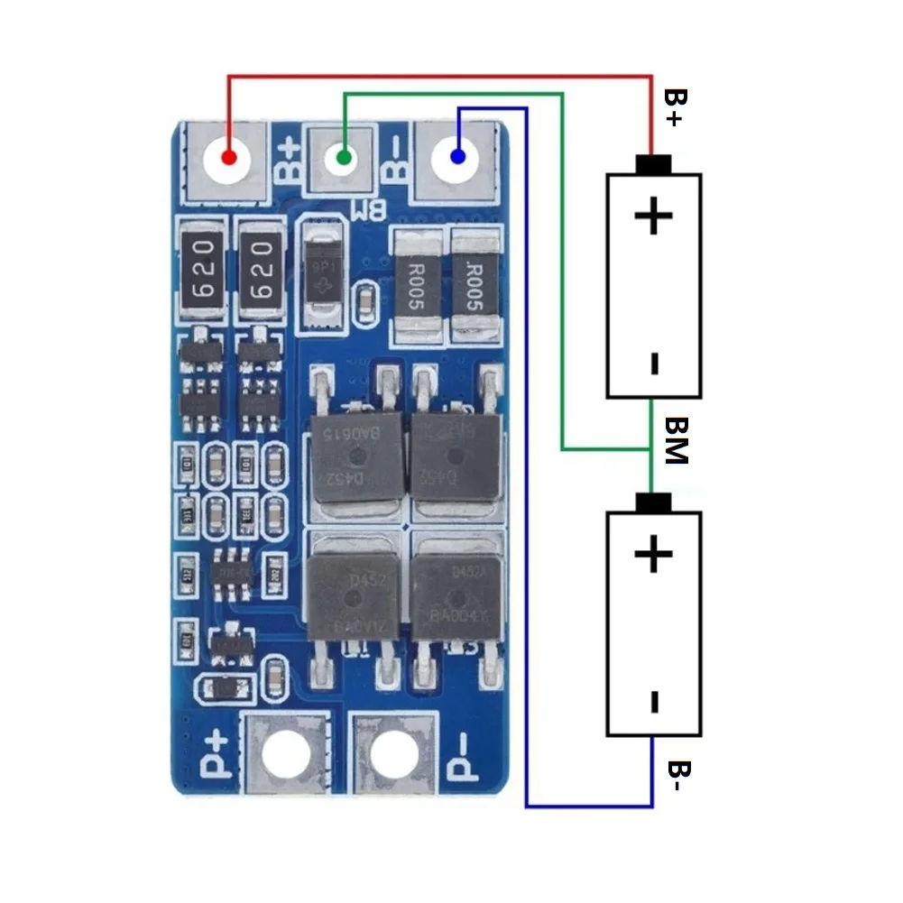 

2S 7.4V 8.4V 10A Lithium Battery Charge Protection Board Balancer Equalizer Battery Tester Battery Monitor Ferramentas