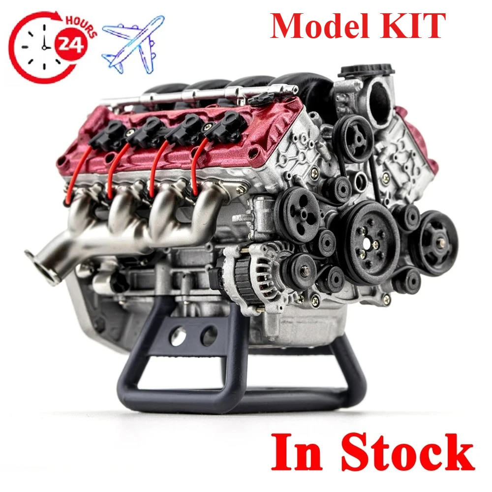 

MAD V8 Engine Internal Combustion Model Assembly Kit RC Full Simulation Engine Suitable for RC Car