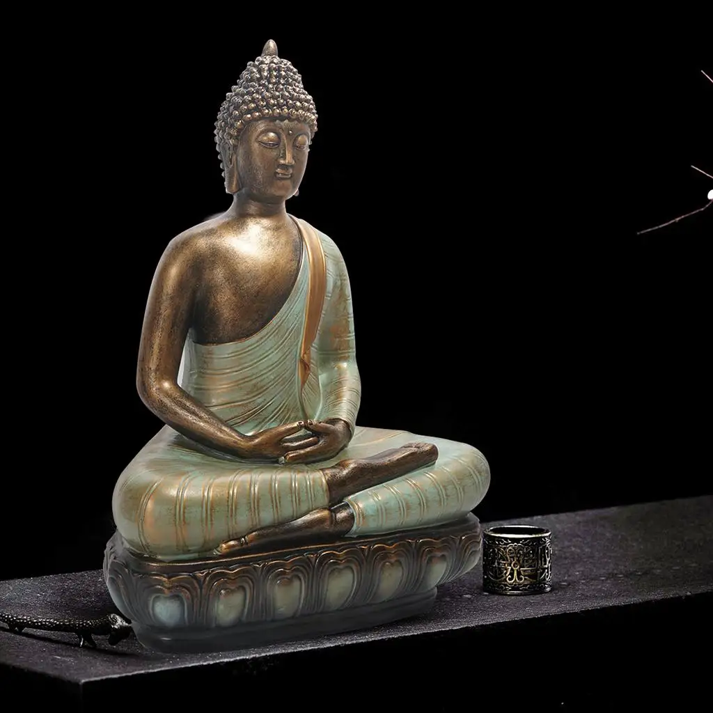 Garden Buddha Ornaments Outdoor Garden Buddha Statue Fengshui Figurine Craft Garden Decorations for Outdoor Indoor Patio Yard