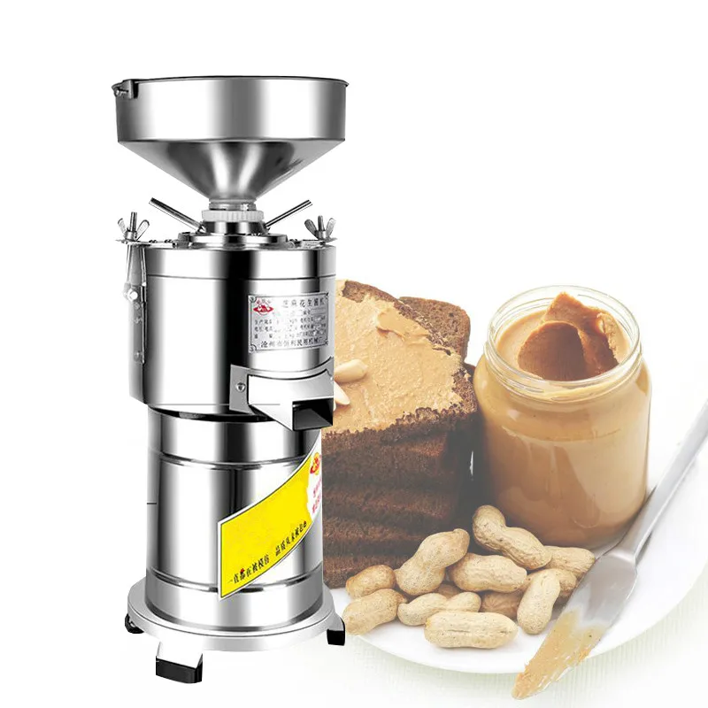 Food Processing Grinder Machine Commercial Full Automatic Smooth Texture For Rice Milk Sesame Peanut Sauce Grinder