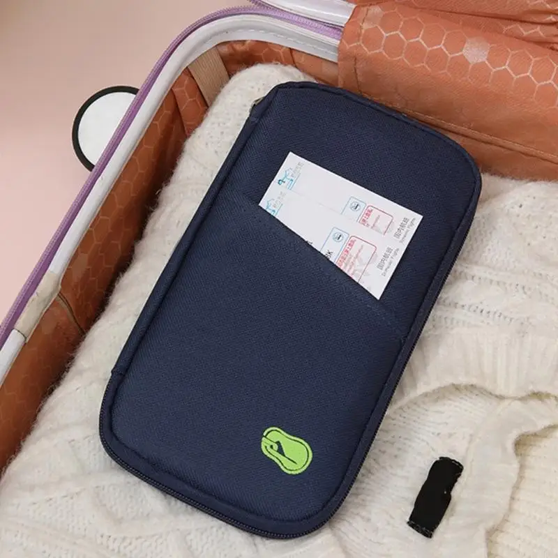 

Multi Functional Travel Document Wallet With Mesh Pocket And Organizational Compartments Card Holder For Business Trip 20CA
