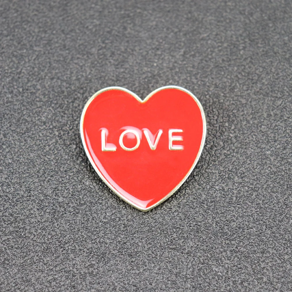 

2Pcs Heart Brooches Alloy Lapel Pin Valentine Gift Romantic Clothes Jewelry Heart Brooch Clothes Brooch Lapel Pin