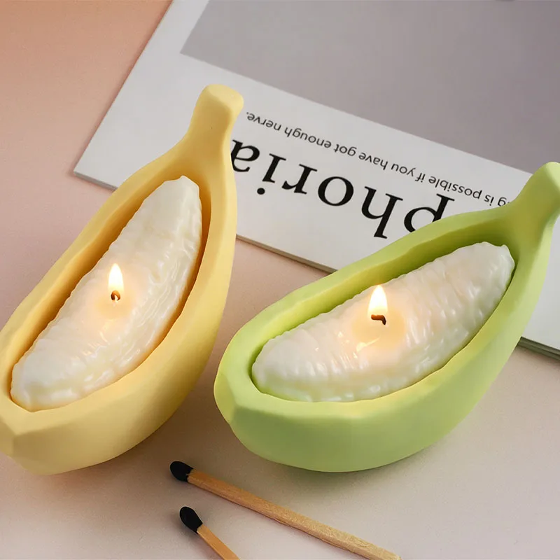 DIY Plaster Cement Candle Silicone Mold Banana Shaped Boat Candle Holder Storage Bow Home Decoration Mirror Epoxy Resin Molds