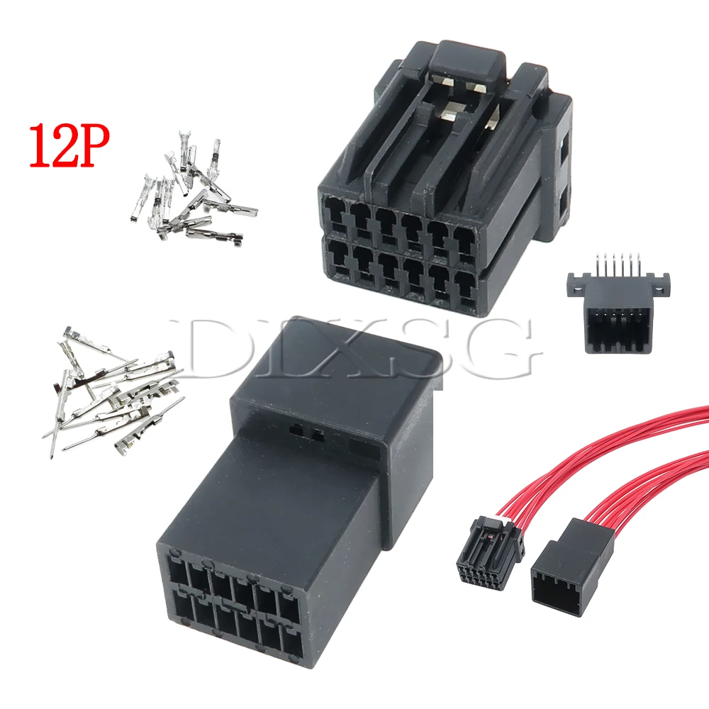 1 Set 12 Pin 175965-2 1123882-2 638608-2 1565543-1 Car Audio PCB Connector Automotive Wire Harness Plug Auto Accessories