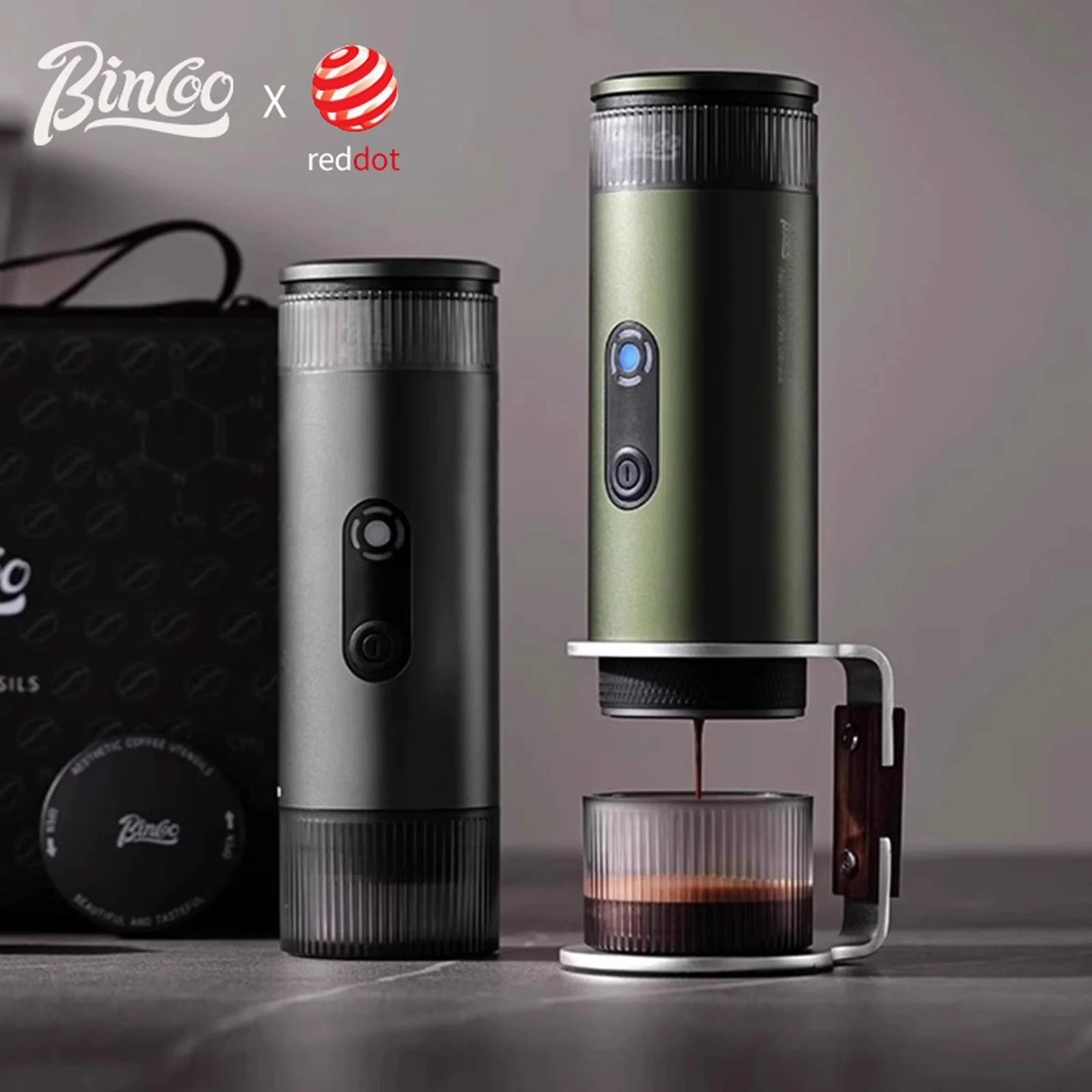 

Bincoo Portable Coffee Machine，Electric Italian Espresso Machine，Small Household Outdoor Travel，Wireless Heating，Red Dot Award