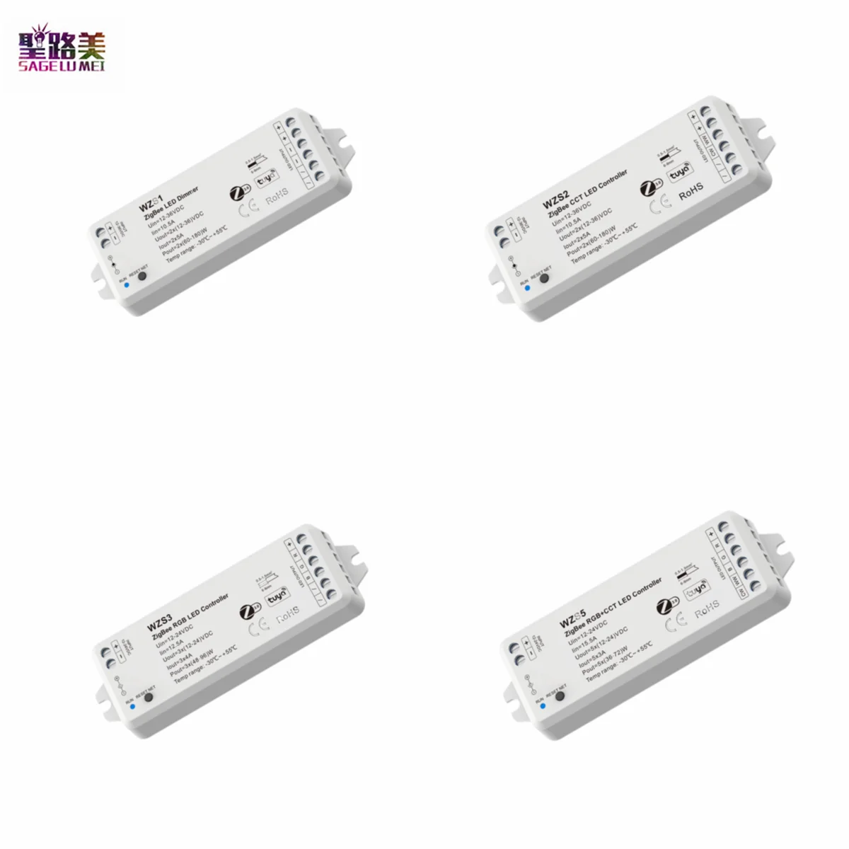 

DC12V-24V ZigBee 3.0 Constant Voltage LED Controller Tuya APP Dimmer For RGB RGBW RGB+CCT Color Temperature Single Color Lights