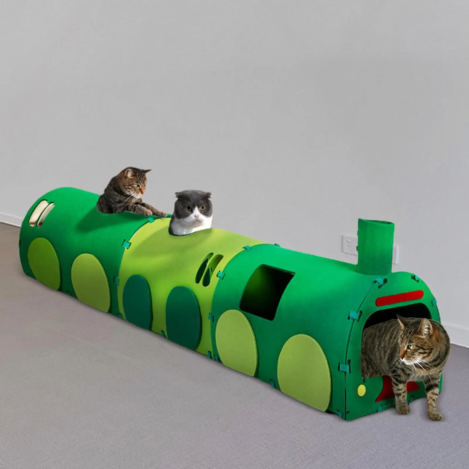 

Cat Tunnel Cat Scratching Board Portable Hideout Play Tube Pet Tunnel Toy for Kittens Ferrets Small Animals Bunny Exercising