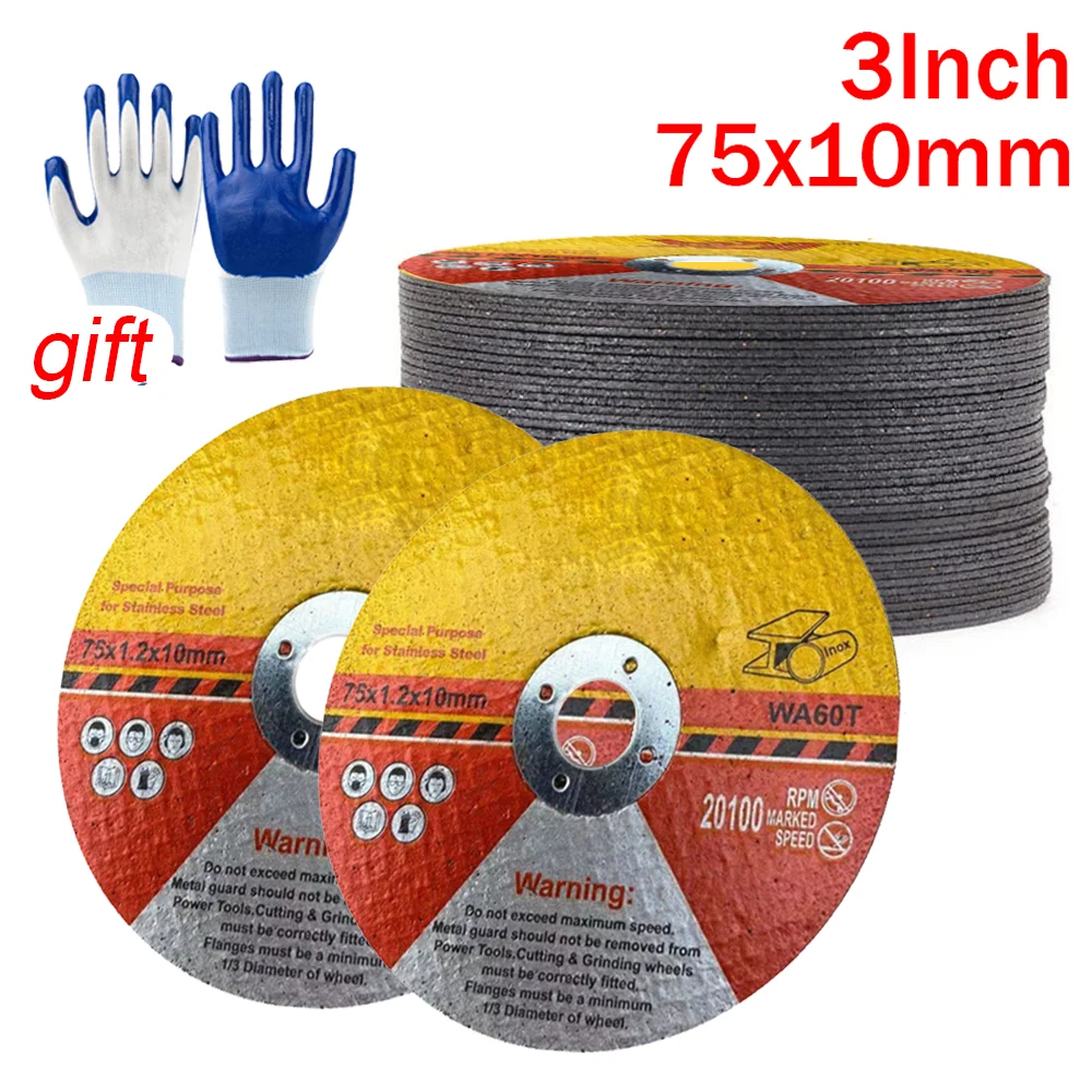

3-50Pcs Angle Grinding Wheel Wood Discs 75mm/3Inch Metal Steel Grinding Wheel Disc Blade for 12V Mini Angle Grinder Accessories