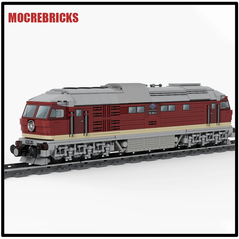 City Railway Series Heavy Duty Diesel Locomotive BR132 Train MOC Building Blocks DIY Assembling Model Bricks Kid's Xmas Toy Gift