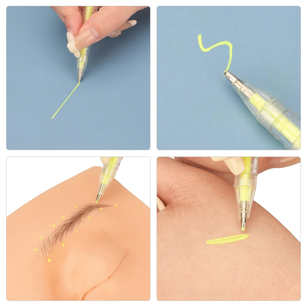 

1 Set Skin Mapping Pen Transparent Body Refillable Eyebrow Tattooing Tool Microblading Marker Liner Portable Makeup