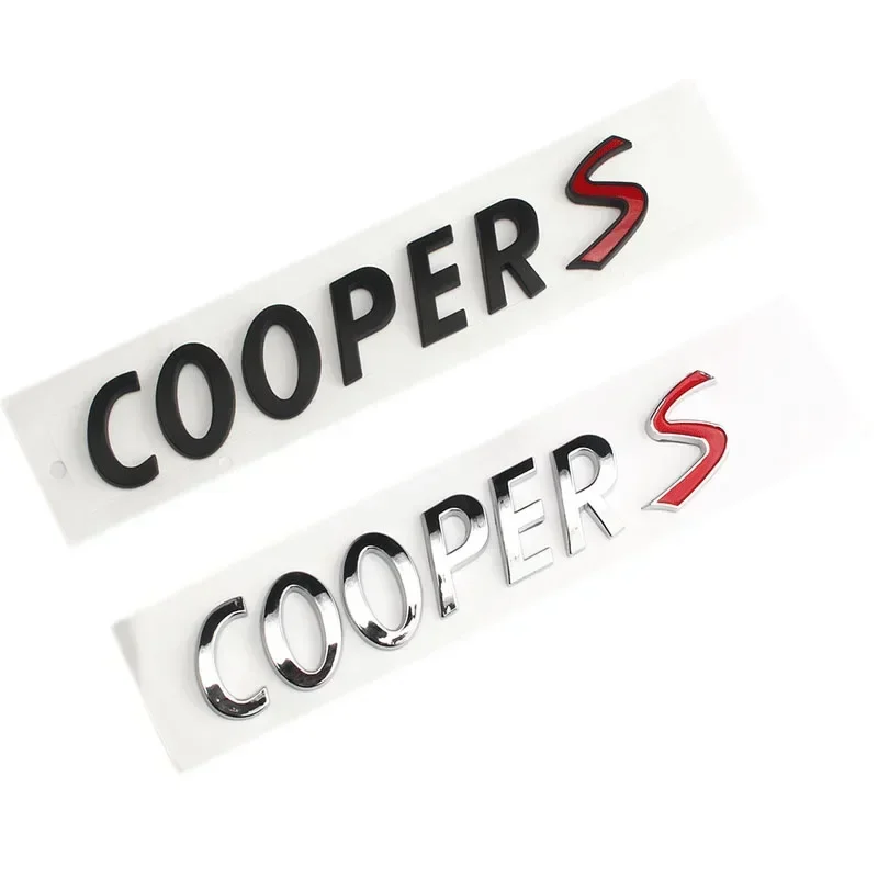 3D ABS Chrome Car Letters Rear Trunk Mini Cooper S Emblem Badge Sticker For Mini Cooper S R56 R50 R53 F56 F55 R60 Accessories