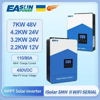 EASUN POWER Hybrid Solar Inverter MPPT Pure Sine Wave 6.2KW 4.2KW 3.2KW 2.2KW 12V 24V 48V 220v Solar Charger Power Home Inversor