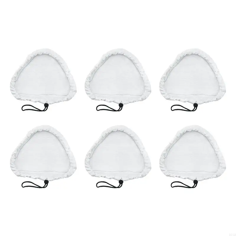 D0AB 3/6/8PCS ไมโครไฟเบอร์ไอน้ำ MOPS แผ่นรองสำหรับ H20 S302 MOPS MOPS ฝาครอบแผ่นปิดแผ่นทำความสะอาดพื้นทำความสะอาดได้