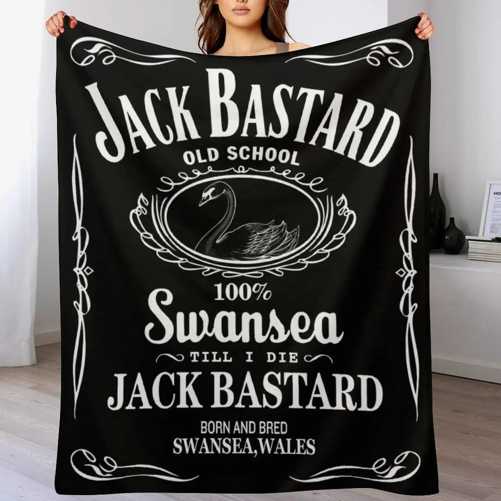 SWANSEA - JACK BASTARD W+B Throw Blanket Portable Lightweight Blanket for Travel Camping