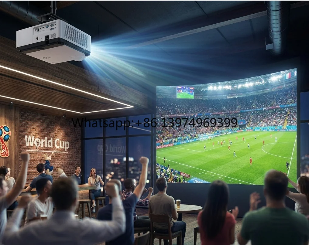6000 ANSI Lumen Short Throw Laser Projector Perfect for Immersive Football Match Viewing Experience Sport Game Projection