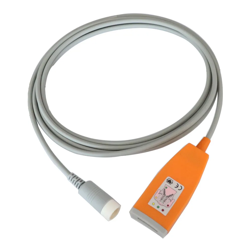 3-lead Trunk cable , AAMI & IEC label included . Round 12PIN ,with resistance