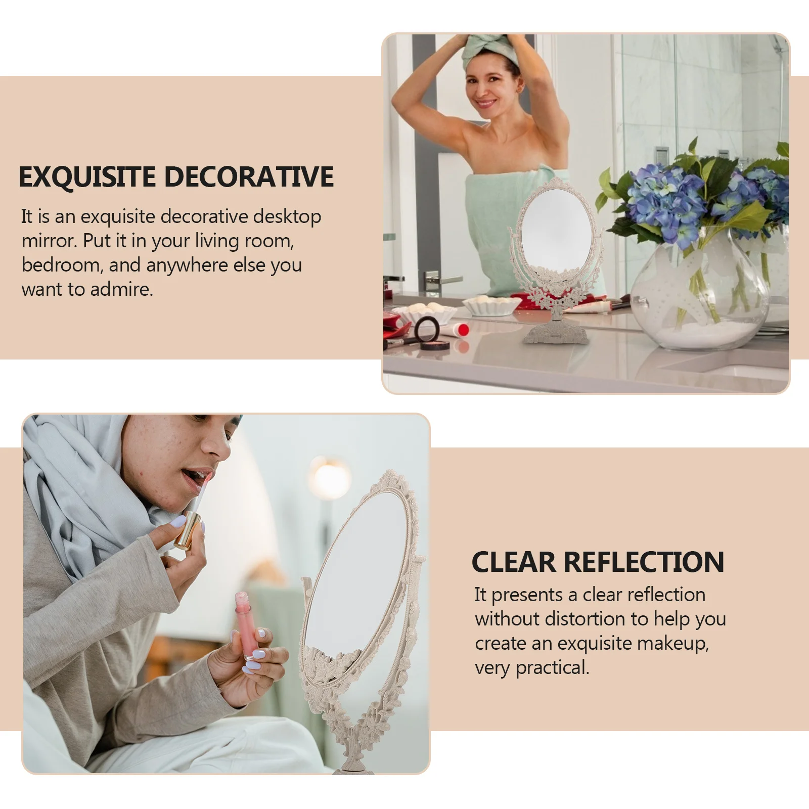 

Tabletop Mirror Desktop Mirror Home Mirror Lady Makeup Mirror Desktop Type Mirror