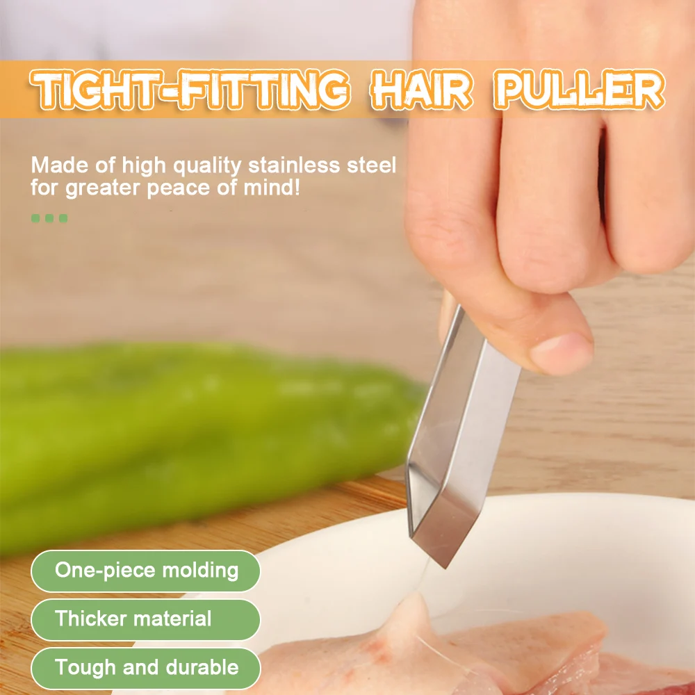 Stainless Steel Fish Bone Tweezers Clamp Chicken Feather Remover Tongs Pick-Up Utensils Kitchen salmon Seafood Tweezers Tools