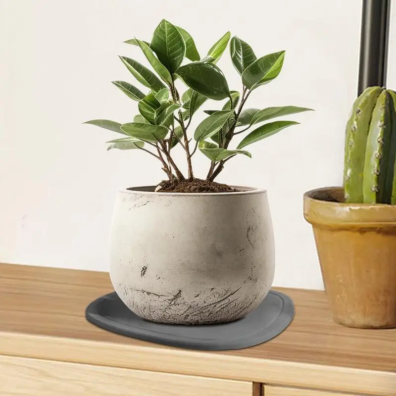 Plant Saucers For Indoors Diatomaceous Earth Natural Instant Dry Planter Saucers Anti-Slip Plant Drip Trays Multifunctional Pot