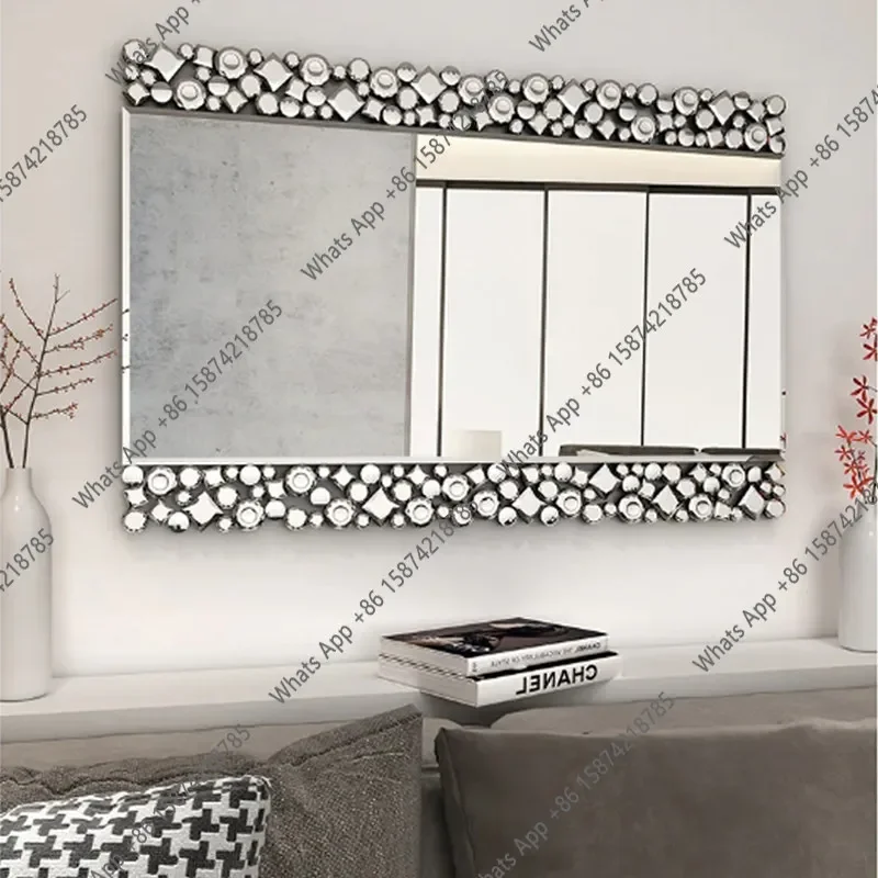 Custom Glass Mirror Hanger Wooden Frame Vertical Premium Lens Wall Sticker From Invisible Makeup Decorative Mirror X