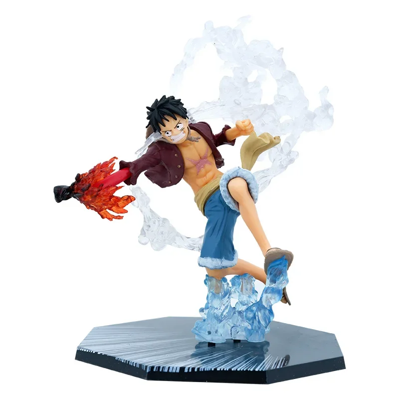 One Piece Anime Monkey·D·Luffy Roronoa Ace Pvc Action Model Collection Cool Stunt Figure Toy Gift