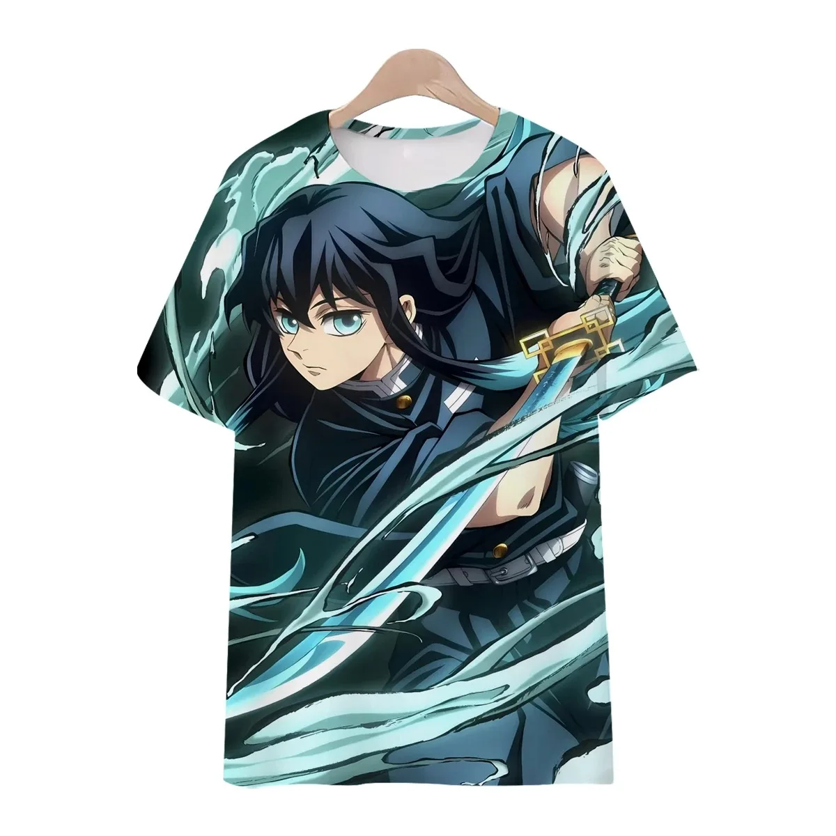 

25 Summer Hot-selling New Anime Ghost Annihilation Blade 3D Printing T-shirt Outdoor Leisure Street Breathable Short-sleeved Top
