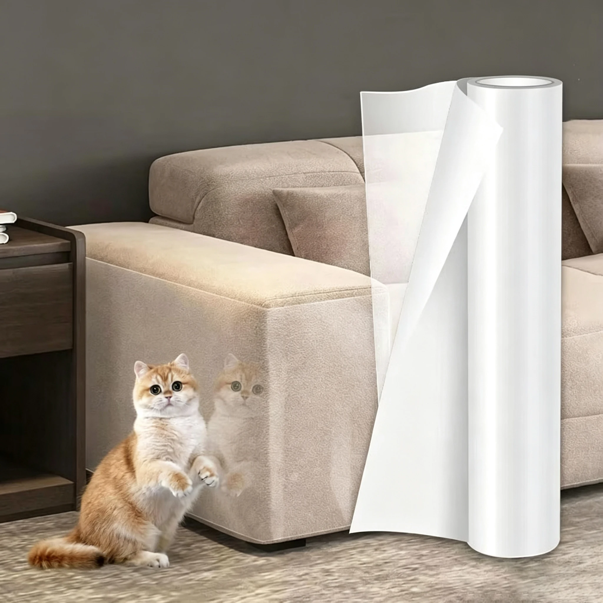 Weakly Adhesive Scratch-Resistant Protective Film Self-Adhesive Transparent Protective Film Suitable For Sofa Wall And Door.