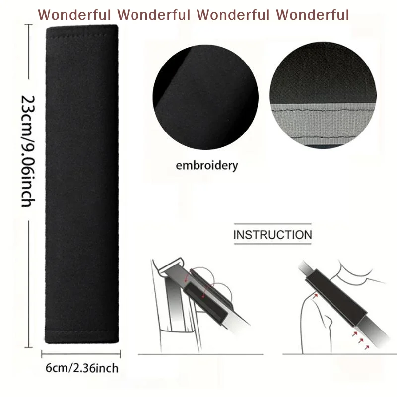 1/2pcs Seat Belt Covers with Soft Padding for a Comfortable Car Experience - view 6