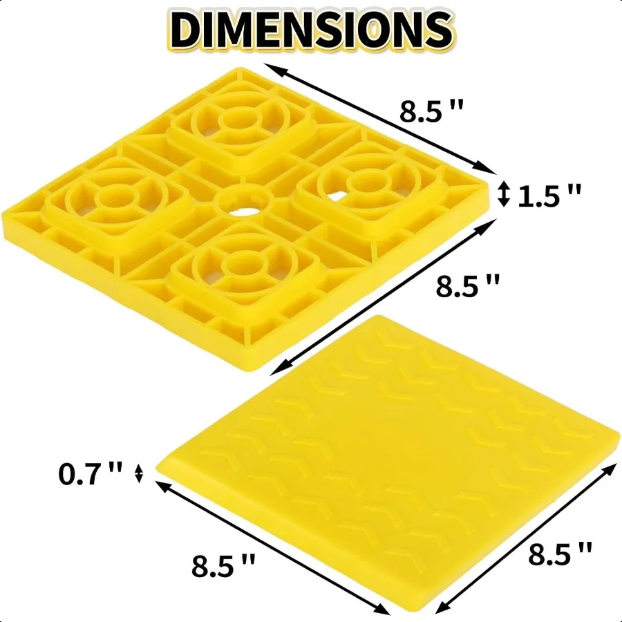 12 Pack RV Leveling Blocks Stackable Jack Blocks Interlocking Leveling Pads with Carrying Bag for Camper Travel Trailer