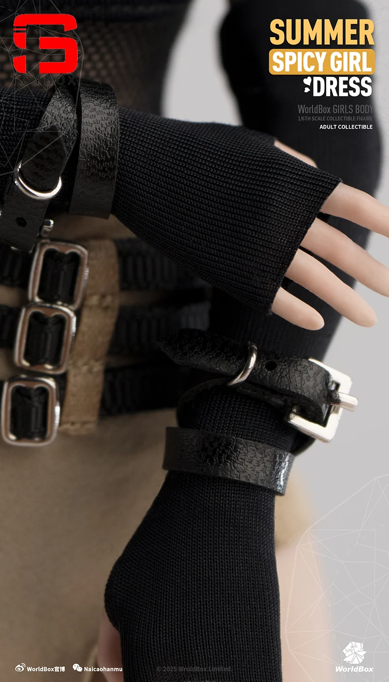 Worldbox CA012 1/6 Scale Female Soldier Mesh Slit Low Waist Skirt Clothes Model Fit 12'' Action Figure Body