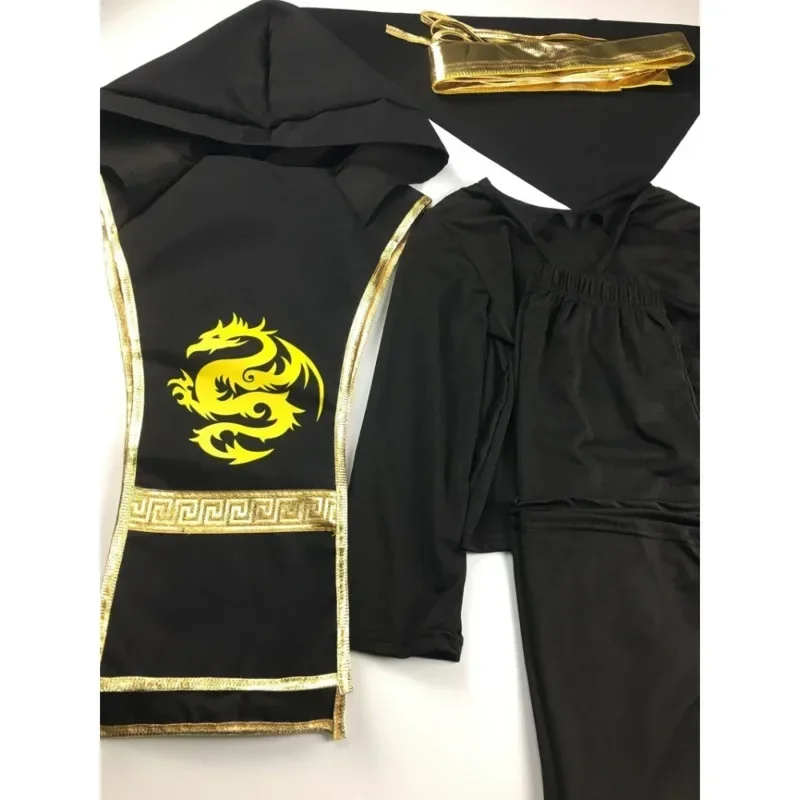 Halloween Costume For Kids Christmas New Year Black Boys Ninja Assassin Warrior Purim Costumes For Children Cosplay Boy Party D
