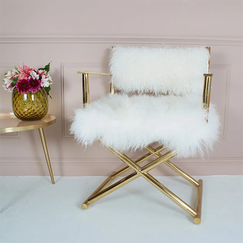 Modern simple special-shaped designer imitation wool single sofa chair living room study villa balcony leisure chair