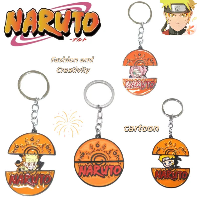 Naruto Schlüsselanhänger Haruno Sakura und Uchiha Sasuke, niedlich und stilvoll, personalisierter, zarter und einfacher Paar-Anhänger als Geschenk. – Detail 1