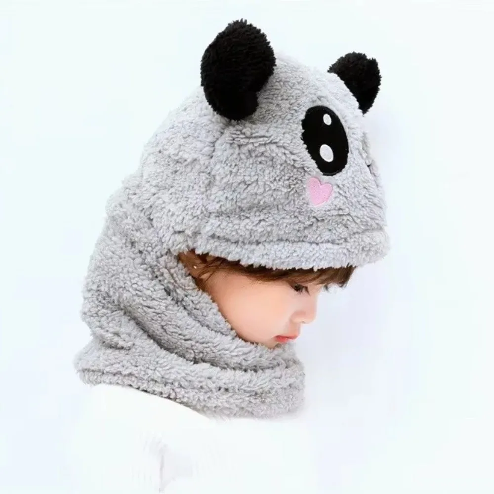 Fashion Cartoon Winter Hats Panda Thicken Children Beanie Caps Cute Soft Hat for Girls Boys