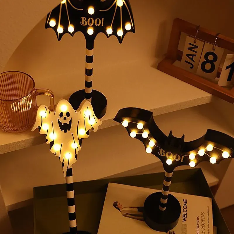 할로윈 LED 야간 조명 호박 유령 분위기 조명 배터리 구동 방수 야외 정원 침실 축제 파티 장식