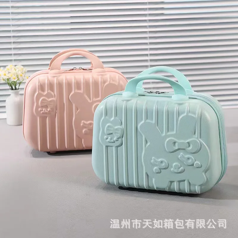 Cute Bear Traveling Makeup Box 14 Inch Handheld Luggage Cartoon Storage Bag Password Box Gift For Bridesmaids