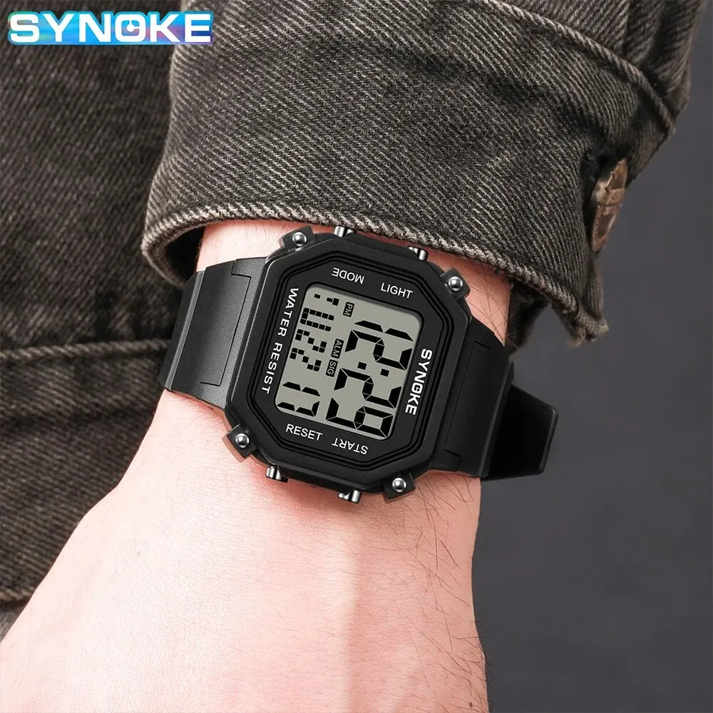 SYNOKE studente orologi digitali uomo sport cronografo luminoso impermeabile Lady orologio da polso militare elettronico Relogio Masculino