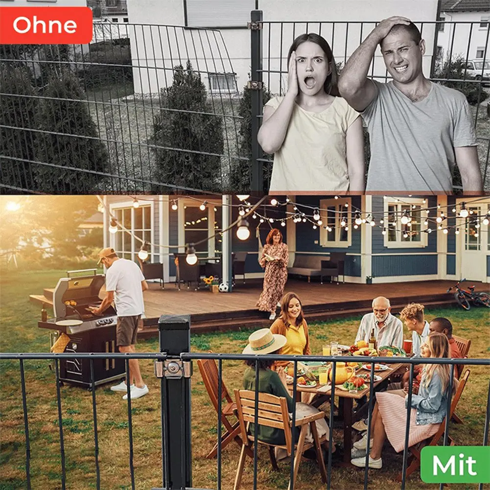 

Улучшенные 10 шт. V2A двойной стержень, насадки для ограждения-бабочки для безопасного и стабильного ограждения